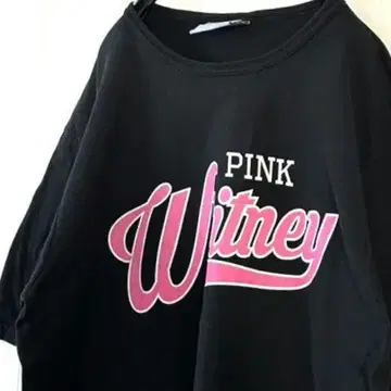 챔피온 핑크 whitney 티셔츠 L 블랙 구제 의류