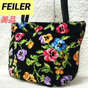 새상품급 FEILER 페일러 꽃무늬 토트백 쉐닐 직조 A4 가능