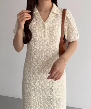 callautia 컷 레이스 폴로 원피스
