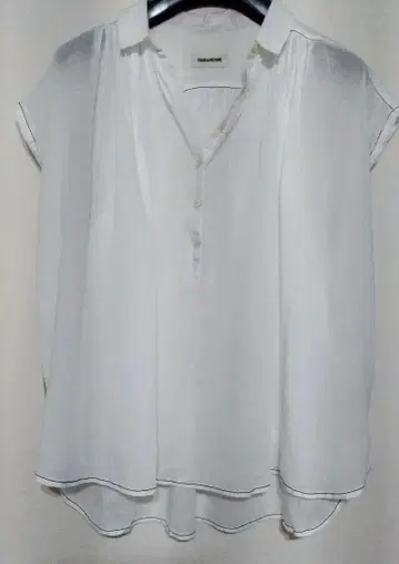 zadig&voltaire 반팔 면 화이트 셔츠