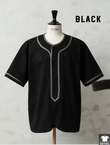 WAIPER 블랙 베이스볼 셔츠 XL