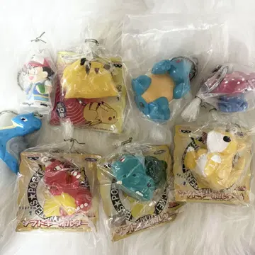 포켓몬 소프트 키링 세트 지우 피카츄 꼬부기 후시기다네