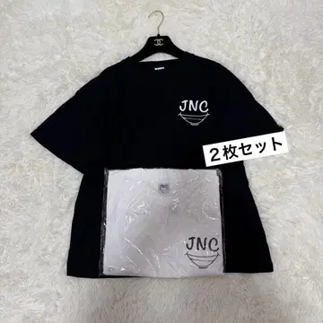 요니노 채널 티셔츠 블랙 화이트 2장 새상품 L 사이즈