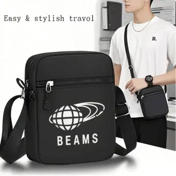 BEAMS 스마트폰 숄더백 블랙