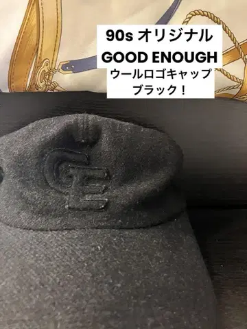 [레어] 90s GOOD ENOUGH 울 캡 블랙 동일 색상 로고
