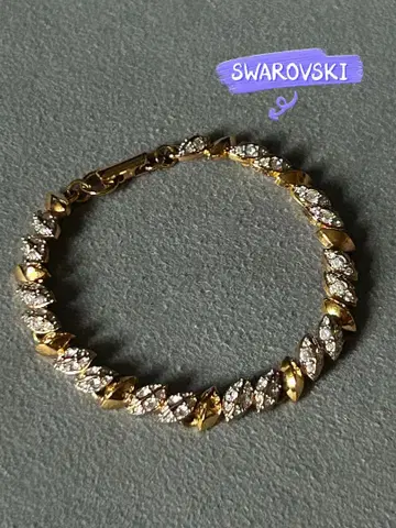 Swarovski 스와로브스키 골드 크리스탈 팔찌