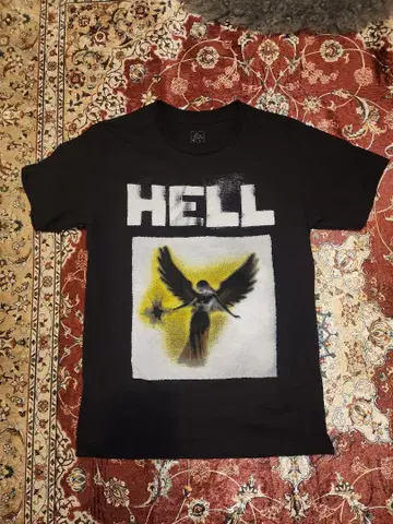 PLZ Make It Ruins HELL 천사 그래픽 티셔츠