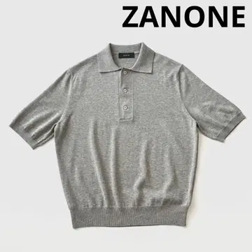 ZANONE 자노네 12게이지 코튼 니트 피케 셔츠 44 그레이