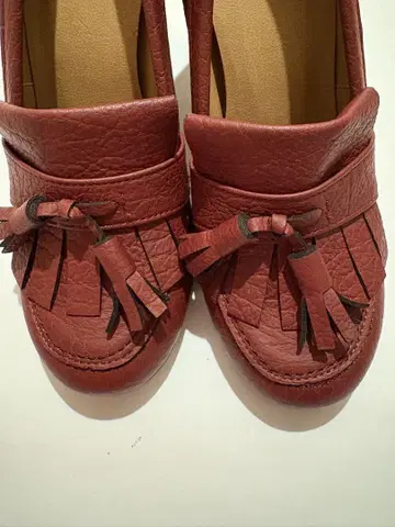 Dea Dia 프린지 레드 로퍼 22.5cm