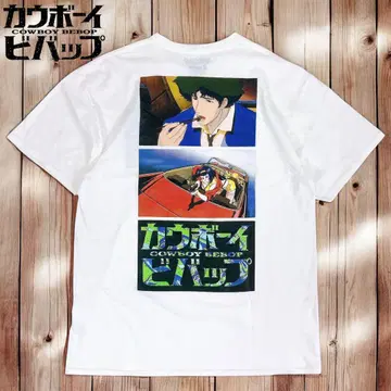 07M089 COWBOY BEBOP 페이 백 프린트 반팔 티셔츠