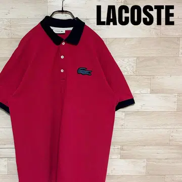 LACOSTE 라코스테 반팔 심플 1포인트 빅 로고 피케 셔츠 M