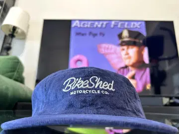 USA Bike Shed Motorcycle 코듀로이 캡 네이비