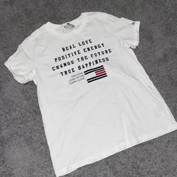 TOMMY HILFIGER 메시지 프린트 티셔츠