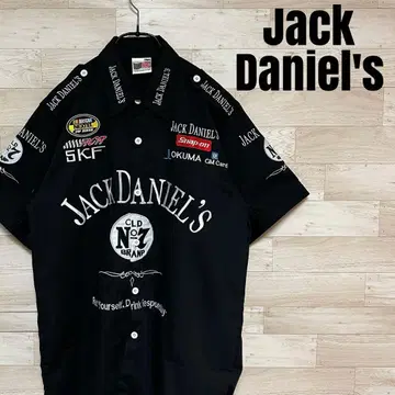 Jack Daniel's 반팔 레이싱 셔츠 L 사이즈 블랙 M