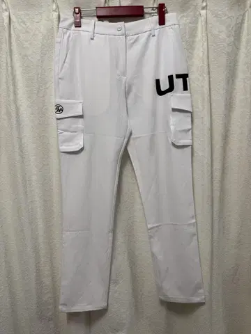 UTAA 화이트 카고 팬츠 L 사이즈 슬림 스트레이트 미사용 새상품