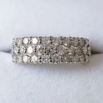 다이아몬드 파베 반지 Pt1000 1.50ct 6.1g