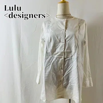 [새상품급] 루루 Lulu 화이트 컷오프 넥 긴팔 셔츠