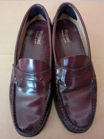 G.H.BASS US8 26cm 와인 레드 로퍼 가죽 신발