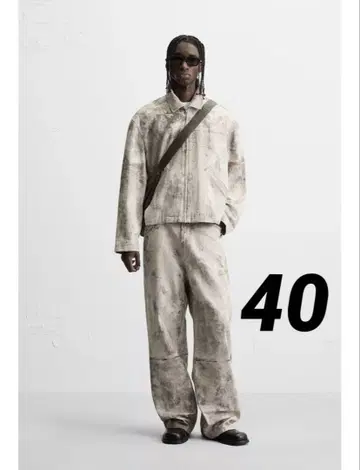 완판 ZARA 추상 패턴 팬츠 40