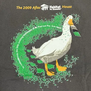 어플랙 USA 기획 00s 티셔츠 오리 기업 물품 2009 aflac