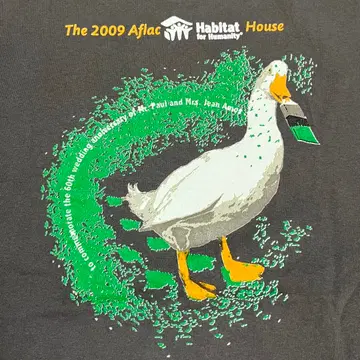 어플랙 USA 기획 00s 티셔츠 오리 기업 물품 2009 aflac