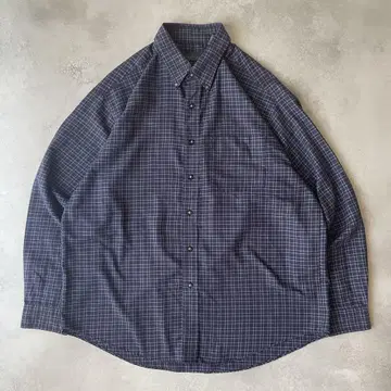 90년대 VAN HEUSEN 체크 셔츠 시티 보이 버튼 다운 L