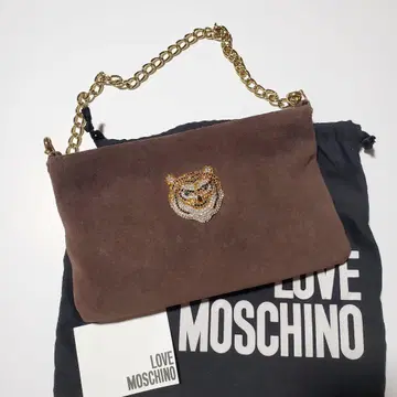 러브 모스키노 천연 가죽 백 호랑이 모티브 체인 미니 백 MOSCHINO