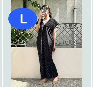 시마무라 Lax Dan Tia 도트 셔링 살로펫 블랙 L