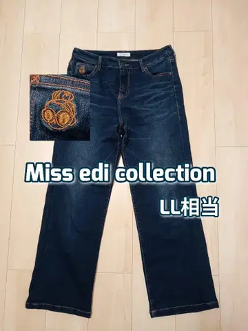 미스 에디 컬렉션 스트레이트 데님 팬츠 에디쨩 자수 밑단 로고