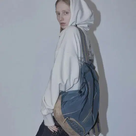 SCULPTOR | 스컬프터 Sculptor Cottage Zip-Up Hoodie Navy #스컬프터