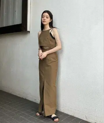 todayful Cottonlinen 스티치 스커트