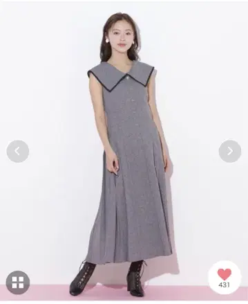 빅 칼라 원피스 새상품 질 바이 질 스튜어트