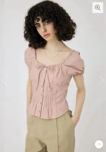 moussy 셔츠 PIN TUCK FIT 블라우스 여성용 반팔