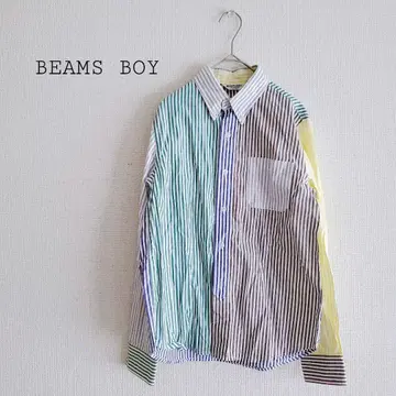 BEAMS BOY 멀티 컬러 스트라이프 셔츠