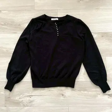 내추럴 뷰티 베이직 상의 블랙 무지 FR 레이온 긴팔