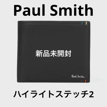 Paul Smith 하이라이트 스티치2 접이식 지갑 블랙