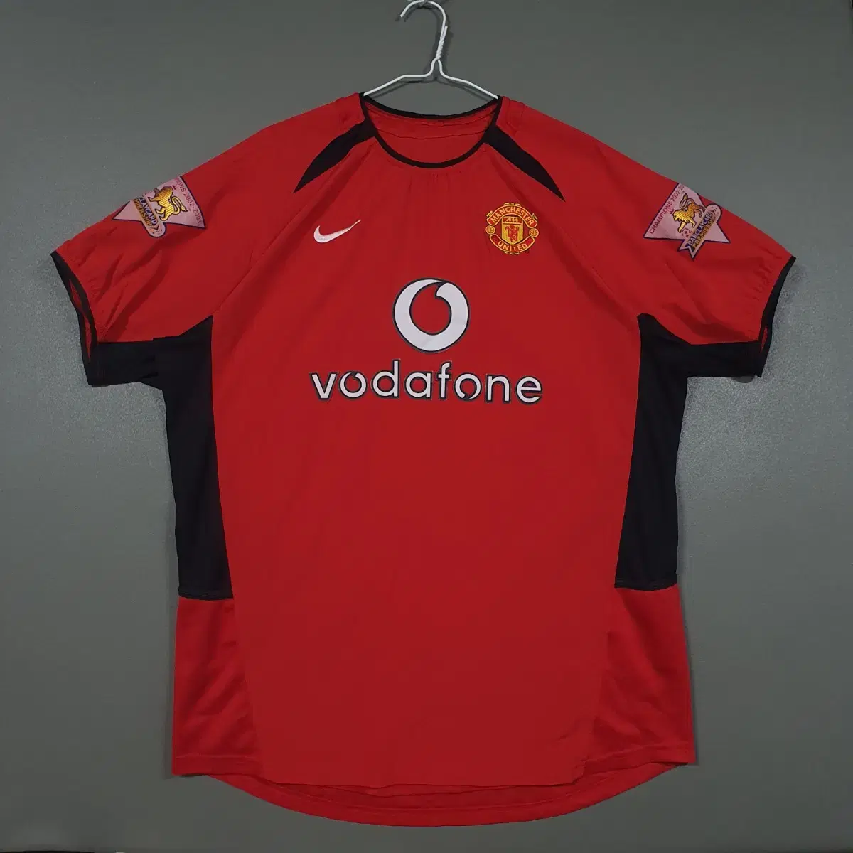 ウェア NIKE BECKHAM Vodafone Manchester United David Beckham Manchester Jersey XL Red Vodafone #7 2002 Vtg