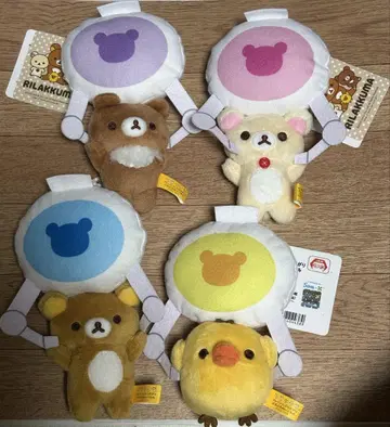 리락쿠마 크레인에 매달려 부들부들 봉제인형 4종 컴플리트