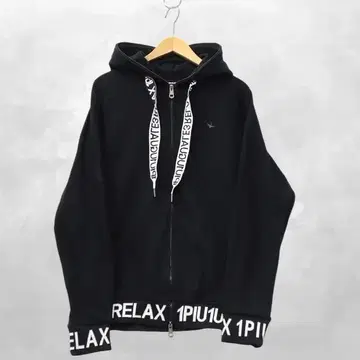 1PIU1UGUALE3 RELAX 와이드 스핀들 로고 맨투맨 후드티