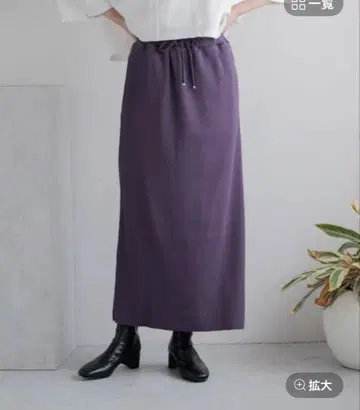 LOWRYS FARM 컷 리브 타이트 스커트 web 한정판 색상
