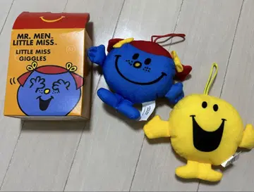 한국 맥도날드 MR. MEN 리틀 미스 기글즈 봉제 인형 세트