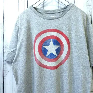 GAP MARVEL 캡틴 아메리카 로고 티셔츠 그레이 M 구제 의류