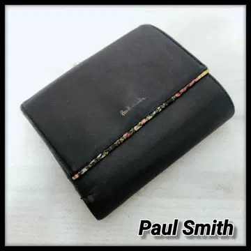 Paul Smith 폴스미스 3단 폴더형 지갑 가죽 네이비 가마구치