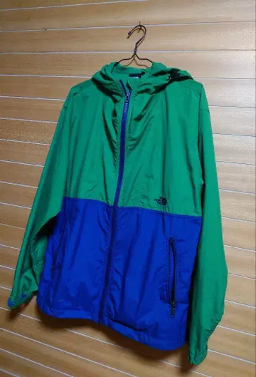 THE NORTH FACE 컴팩트 자켓 그린/블루 수납 봉투 포함