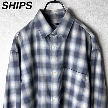 SHIPS 릴랙스 핏 테크 울 레귤러 카라 셔츠 쉽스