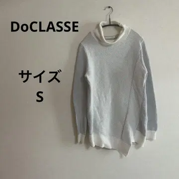 DoCLASSE 터틀넥 니트 스웨터 화이트 그레이
