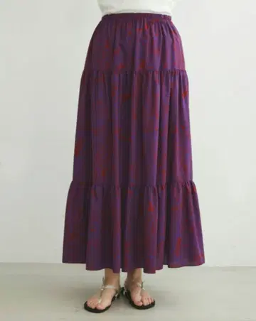TRADITIONAL WEATHERWEAR 리프 프린트 캉캉 스커트