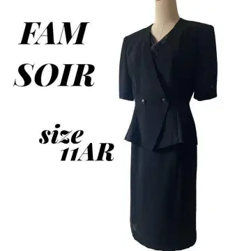 FAM SOIR 블랙 포멀 반팔 11AR 상복 스커트 수트