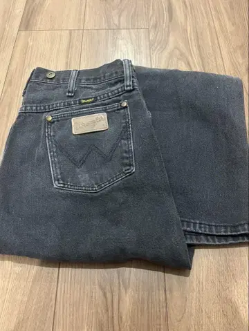 90s 랭글러 블랙 데님 선염 13MWZ