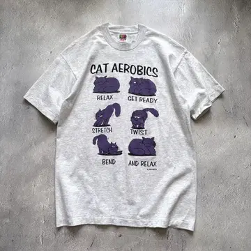 90s FRUIT OF THE LOOM 'CAT AEROBICS'
